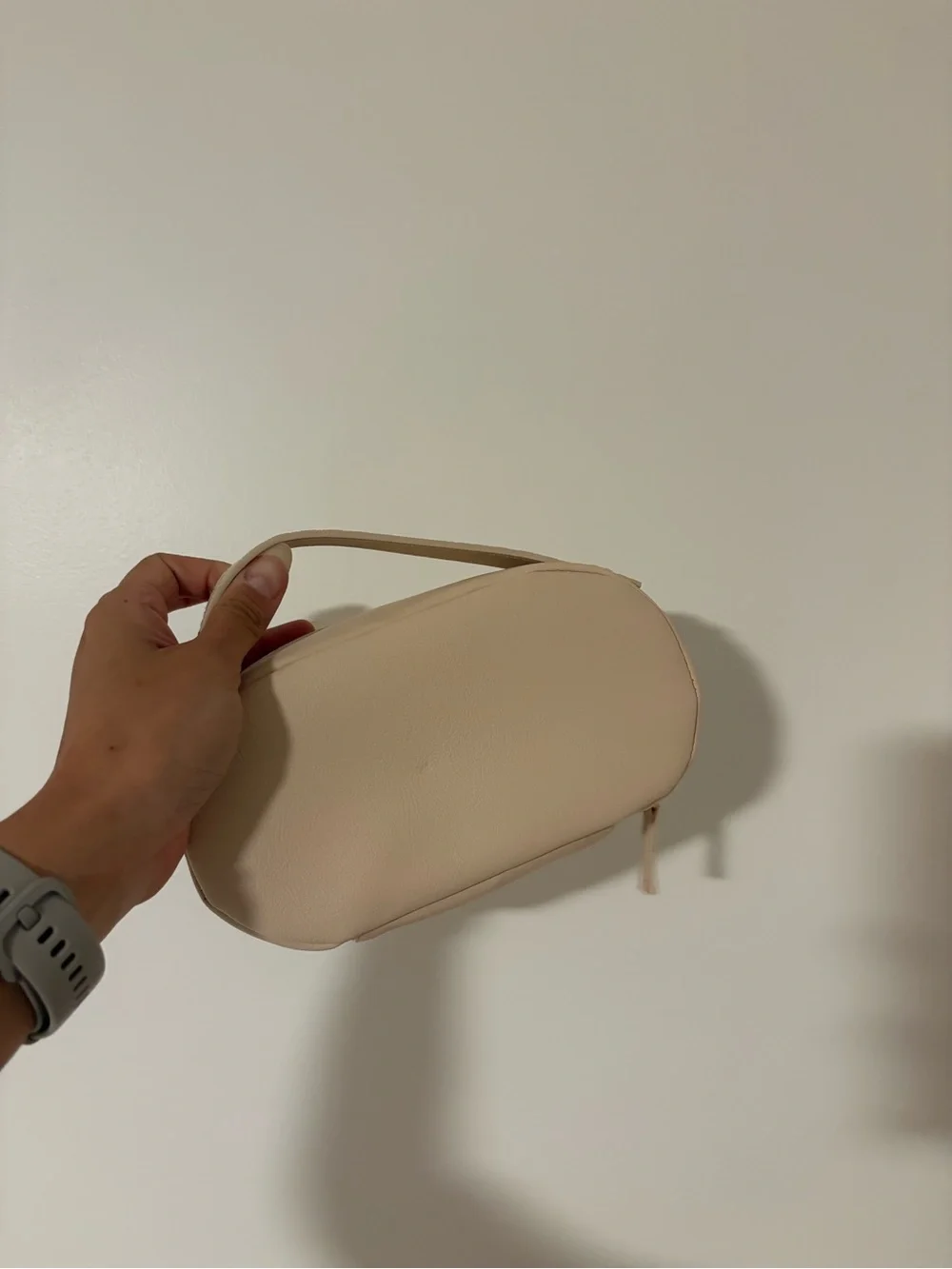 New Qatar DIPTYQUE Beige Leather Cosmetic Toiletry Pouch